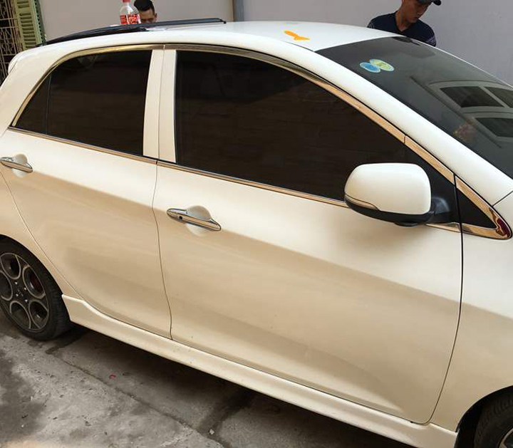 Nẹp viền cong kính INOX KIA Morning 2012-2019