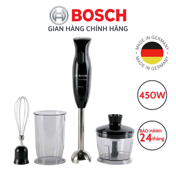 [SẢN XUẤT ĐỨC] Máy xay cầm tay Bosch Clever 600W (MSM2650B) - Hàng chính hãng, bảo hành điện tử 2 năm toàn quốc