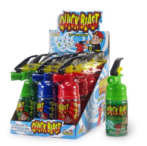 1 bình kẹo xịt bình chua Cứu Hỏa Quick Blast Mỹ