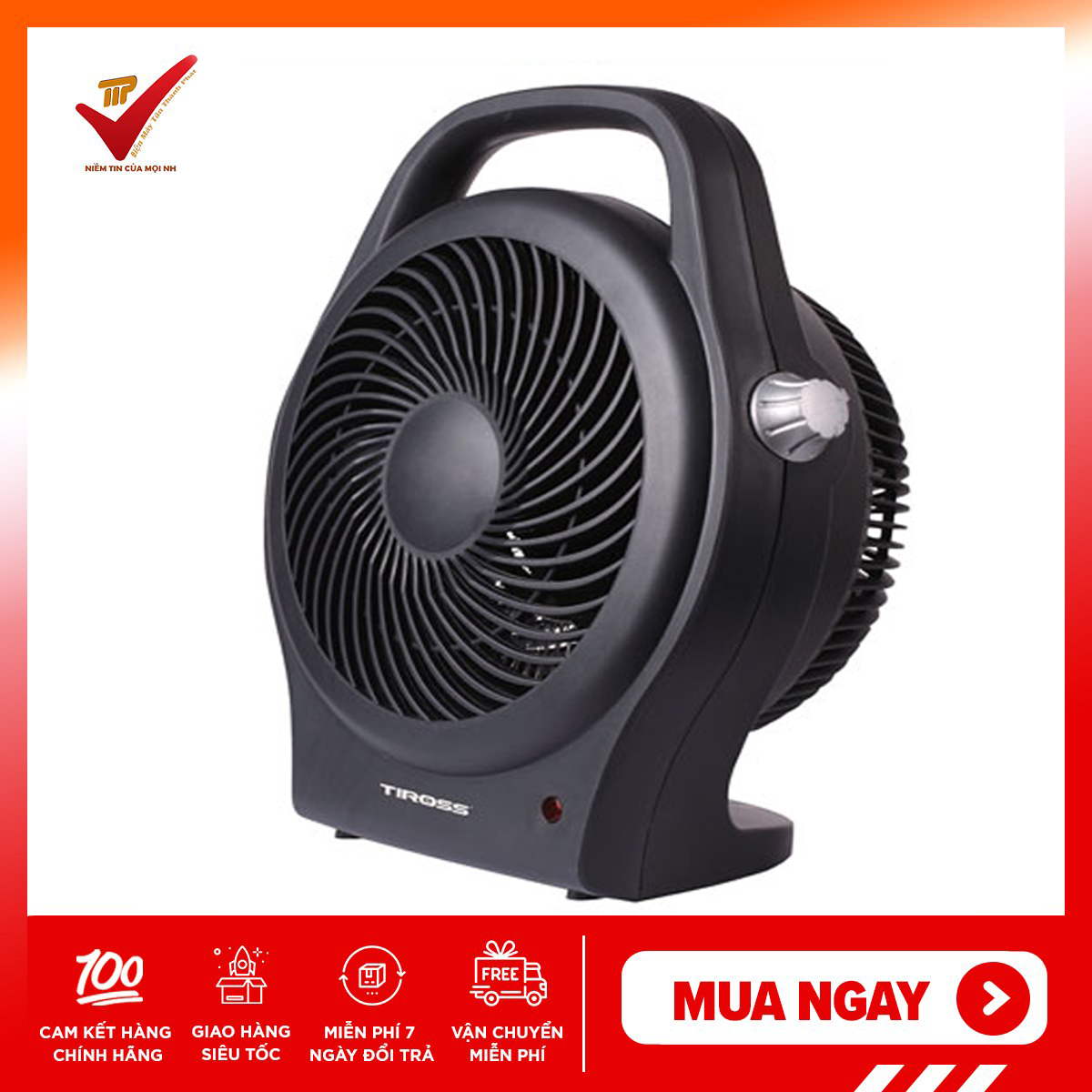 (BH 12 THÁNG CH)Quạt sưởi hai chiều Tiross TS9441