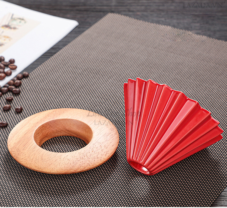 Giá gỗ cho phễu V60 pha cà phê cafe giấy lọc