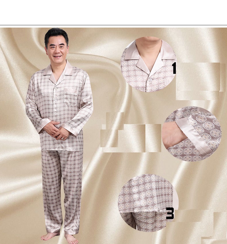 BỘ QUẦN ÁO PYZAMA LỤA DÀI TAY CHO ÔNG GIÀ
