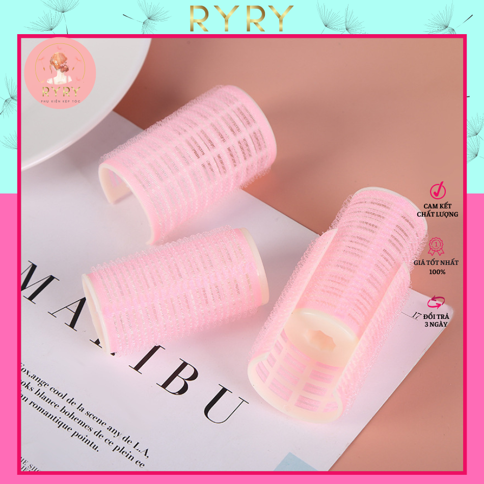 Set 2 lô cuốn tóc tự dính 2 lớp (lô gai cuốn cúp tóc phồng mái 2 lớp)