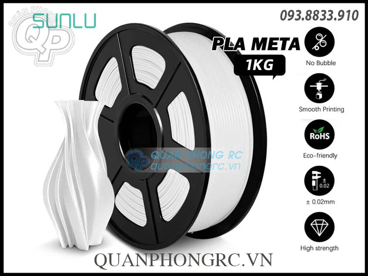Nhựa in 3d filament sunlu pla meta 1.75mm 1kg black /white