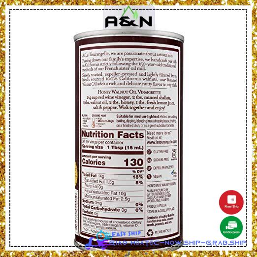 Dầu óc chó Walnut La Touranaelle - 500ml