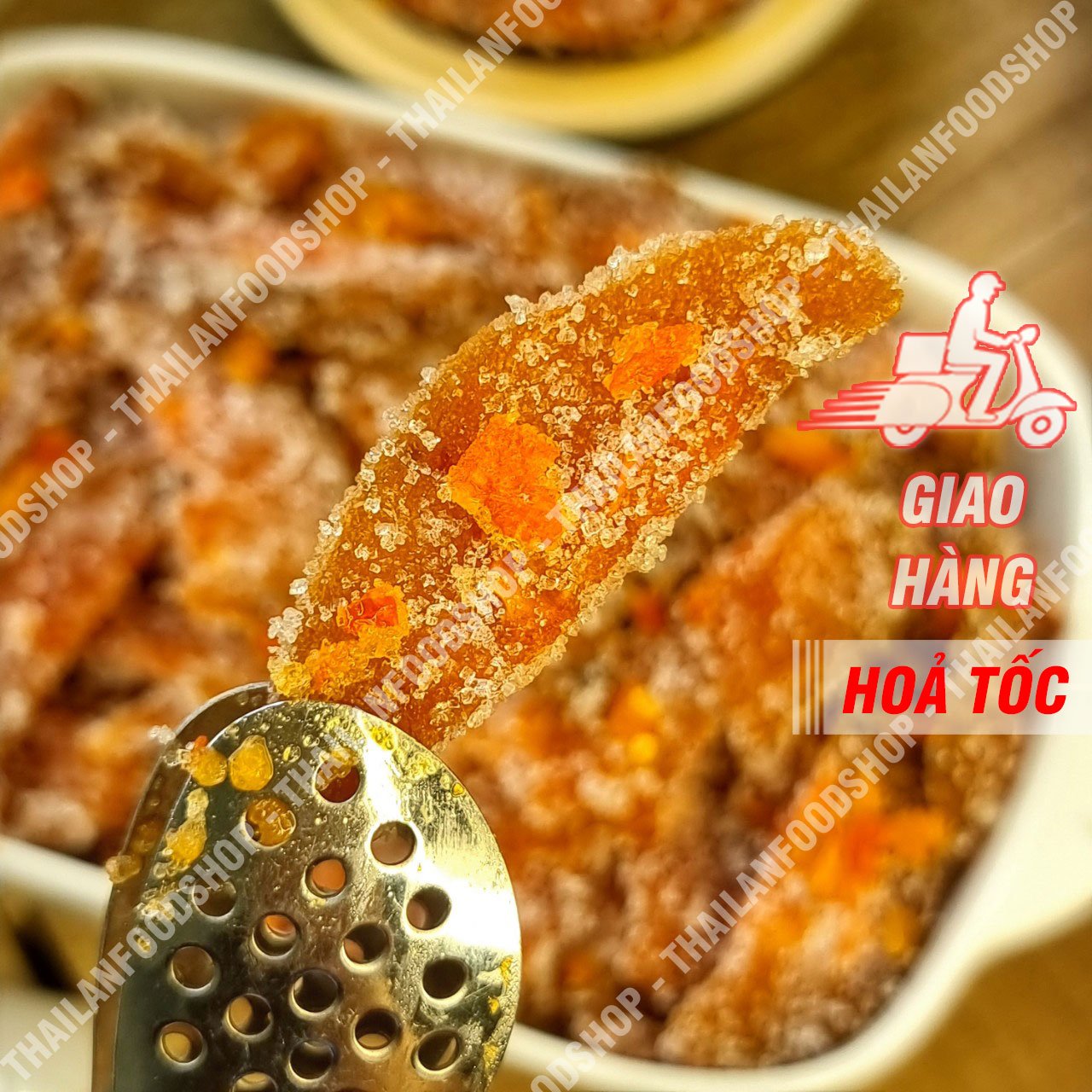 Mứt Cóc Cay Chẻ Lát - Lon 500gr