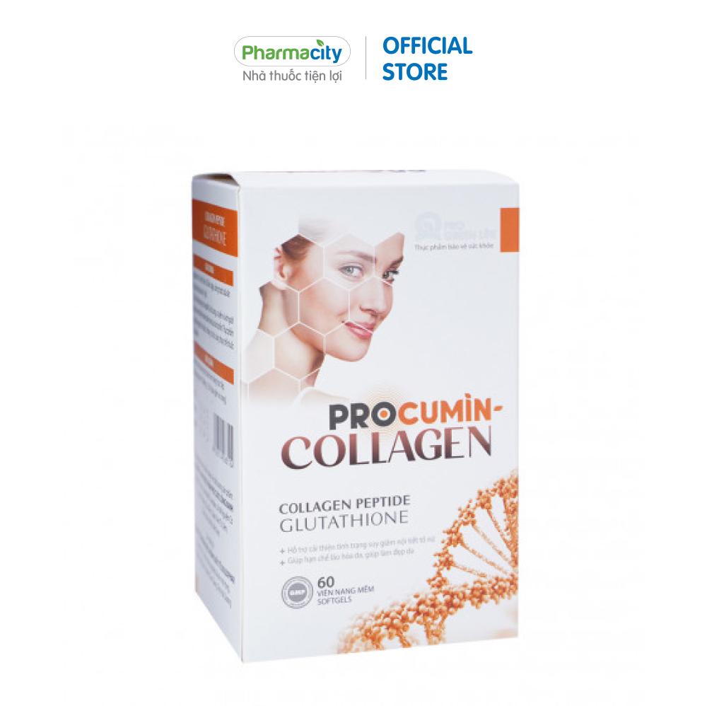 Thực phẩm bảo vệ sức khỏe Procumin – Collagen (Hộp 60 viên)