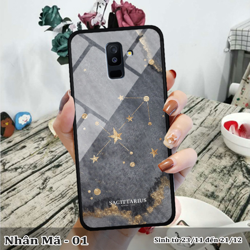 Ốp kính samsung a6 plus 2018 in cung hoàng đạo
