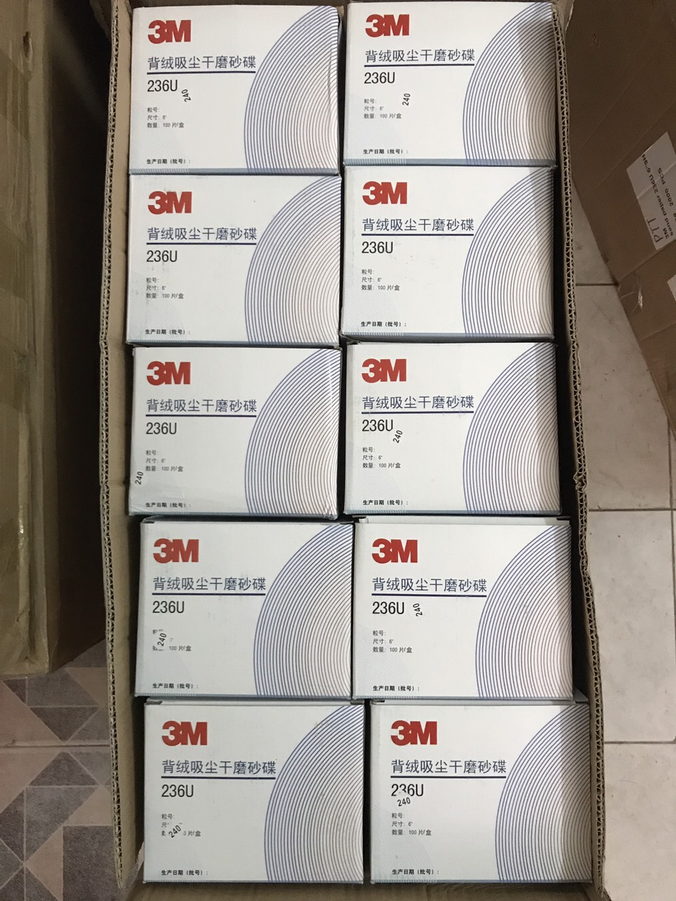 30 TỜ NHÁM ĐĨA 6-INCH 3M 236U P80