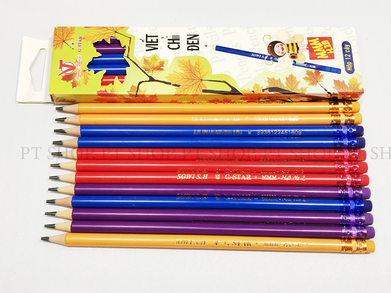 [HCM]HỘP 12 CÂY VIẾT CHÌ H2B CAO CẤP GSTAR MMM - Bút chì H2B nét chữ nhỏ gọn thanh thoát hiệu ứng màu tốt