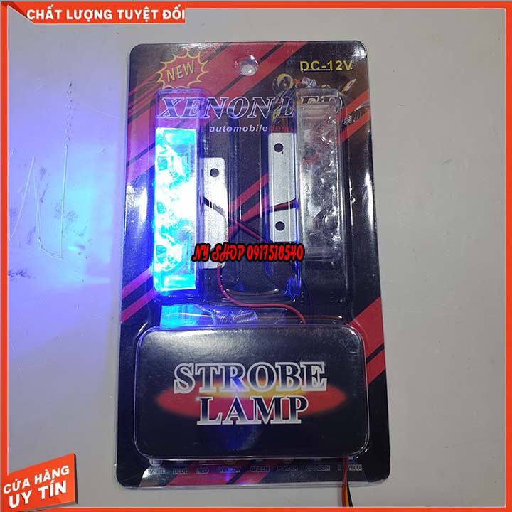Đèn chớp led xanh đỏ kiểu police ( giá 1 cặp 3 bóng led)