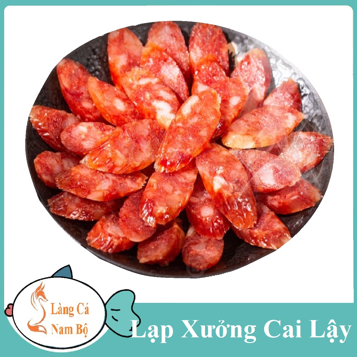 LẠP XƯỞNG TRÒN TIÊU ĐEN  LÀNG CÁ NAM BỘ - lạp xưởng heo mai quế lộ loại cao cấp nhiều nạc giàu dinh dưỡng cho bữa ăn ngon