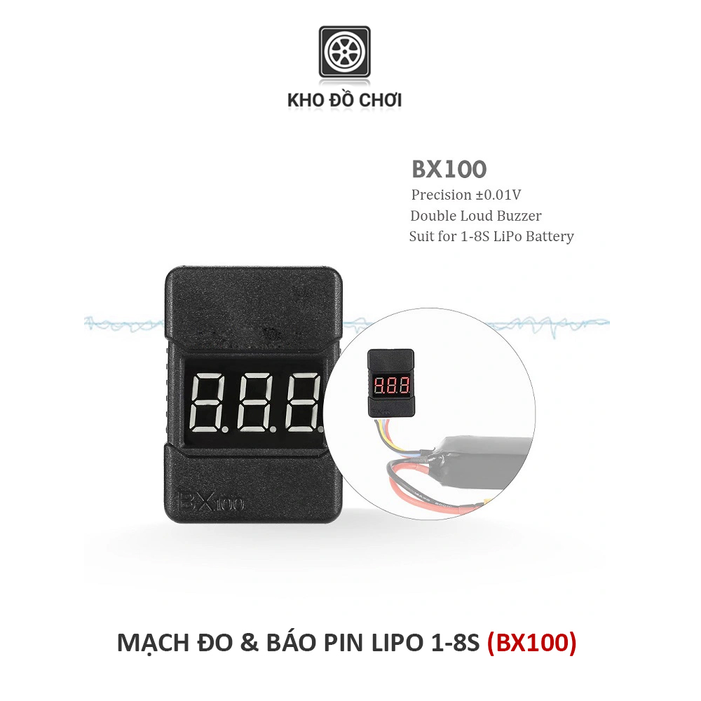 Mạch đo và báo pin Lipo 1-8s