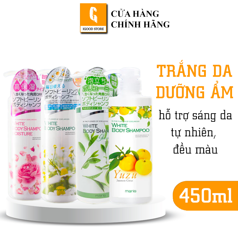 Sữa tắm trắng toàn thân Manis Nhật Bản 450ml