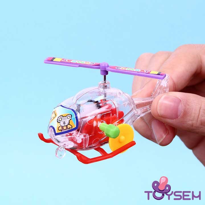 Máy bay trực thăng đồ chơi mini chạy bằng dây cót cho bé - Đồ chơi cho bé mô hình nhiều màu - Quà tặng sinh nhật cho bé trai, bé gái cute