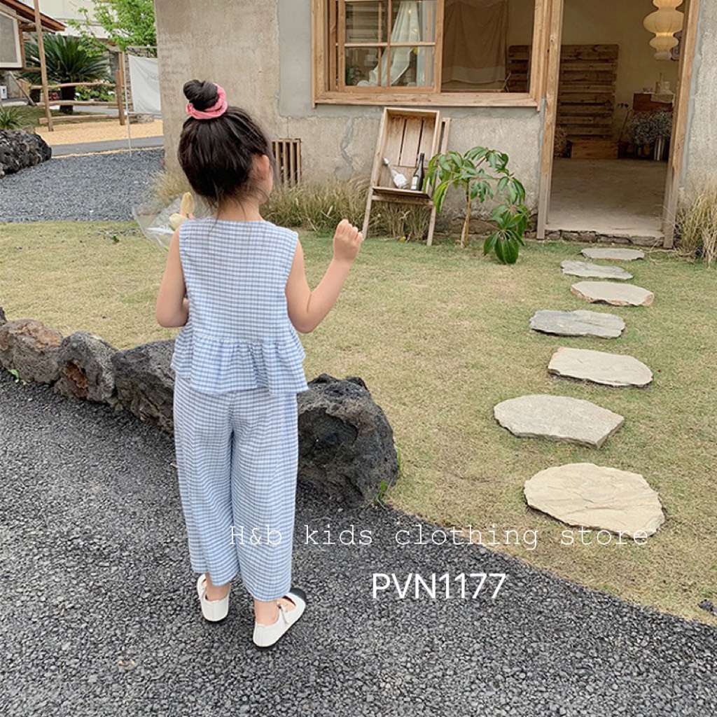 Set đũi bé gái áo vạt chéo style Hàn Quốc