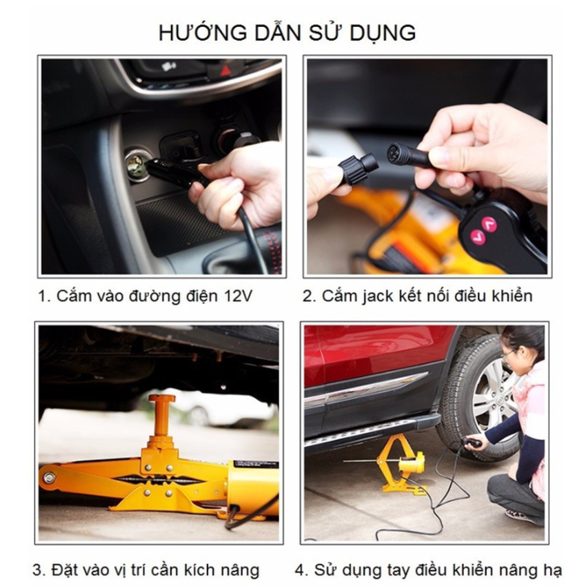 Bộ nâng kích gầm điện ô tô 12V nhãn hiệu ROGTZ TY35EJB - Hàng Nhập Khẩu