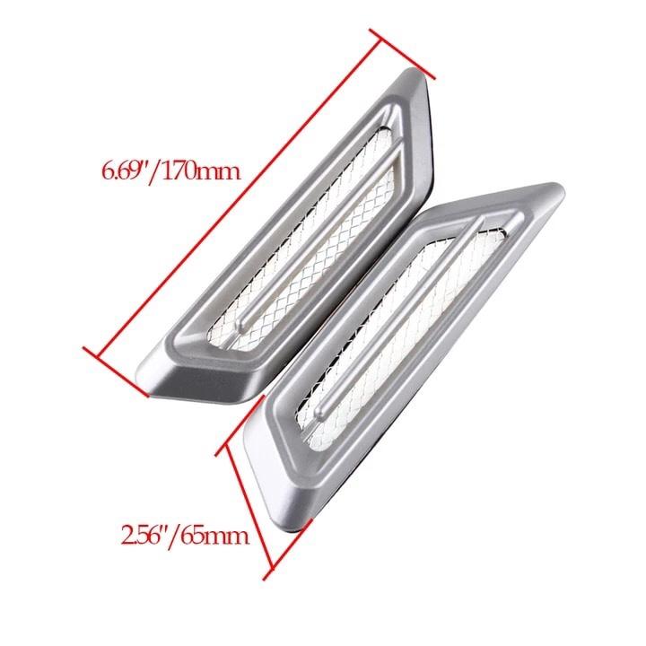 [HCM]Bộ 2 mang cá giả hốc gió ô tô MC016 (bạc)