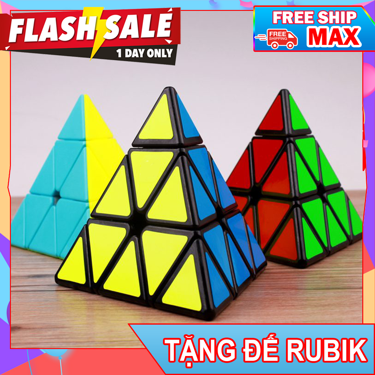 (FREE SHIP - TẶNG ĐẾ RUBIK ) Rubik Pyraminx Qiyi Rubik QiMing Rubik Tam Giác - Túi đựng rubik cao cấp - túi lưới đựng rubik - rubik kim tự tháp cao cấp - đồ chơi rubik siêu nhạy