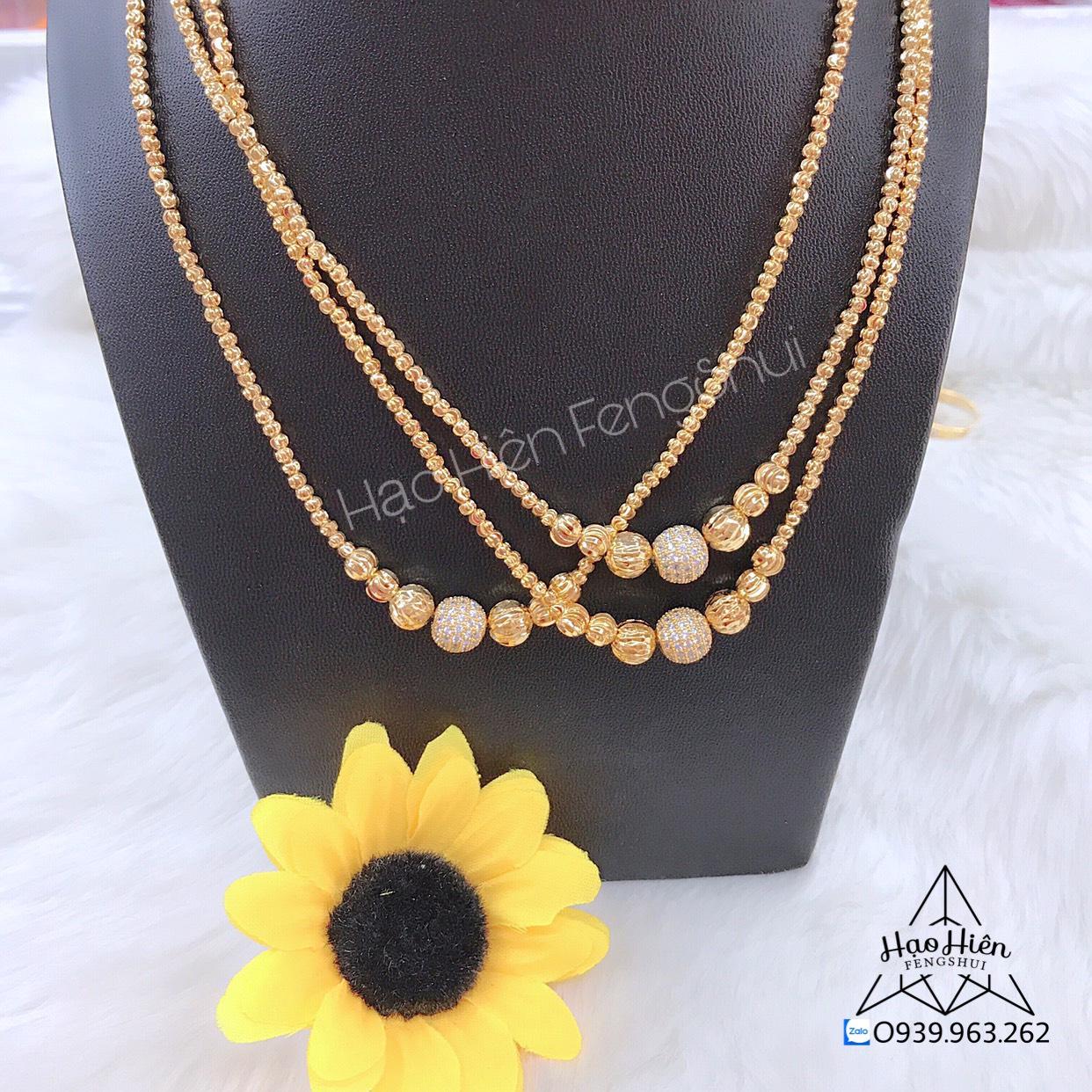 Dây chuyền nữ, vòng cổ nữ vàng mạ 24K phối Hạt Châu Cao Cấp, quà tặng ý nghĩa  - Hạo Hiên X.DC0002-72 - Trang sức giá sỉ dây chuyền vàng, dây chuyền vàng nam, dây chuyền bạc, day chuyen nam, dây chuyền vàng nữ, dây chuyền bạc nam