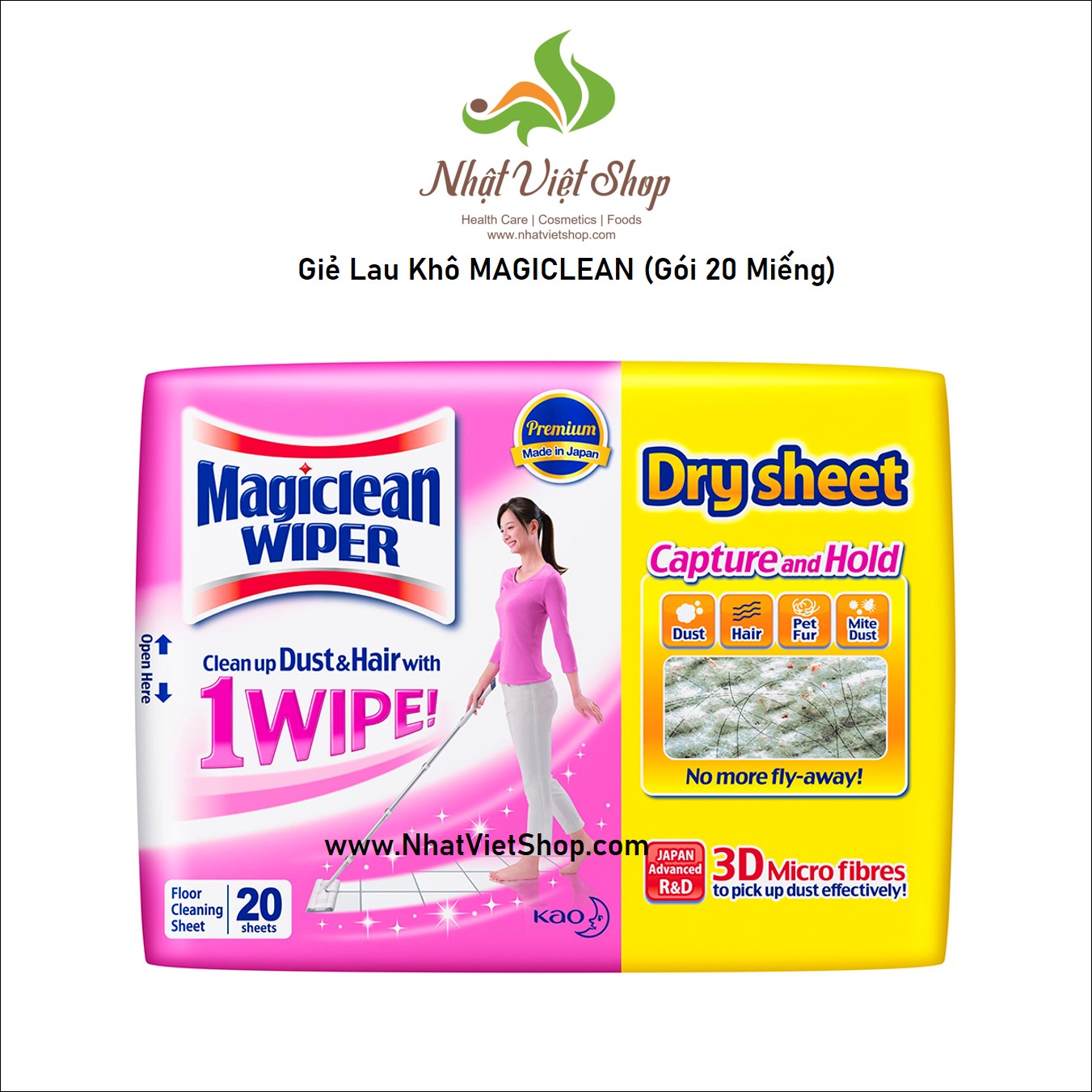 Giẻ lau sàn khô magiclean - 20 miếng