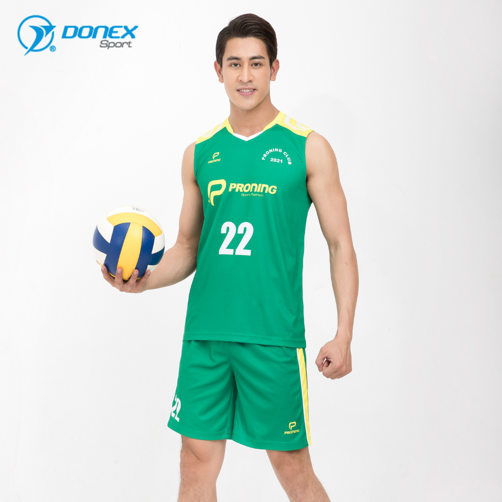 Bộ Bóng Chuyền Nam Sát Nách DONEXPRO Thiết Kế Khỏe Khoắn, Chất Vải Mè Thái Thoáng Khí, Mềm Mại Không Kén Người Mặc MCB-6155