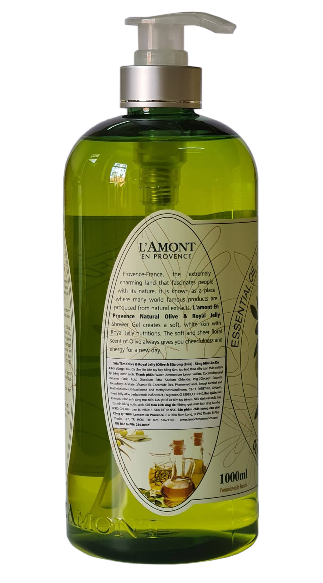 Sữa tắm Olive 1000ml - Thương hiệu L'amont En Provence