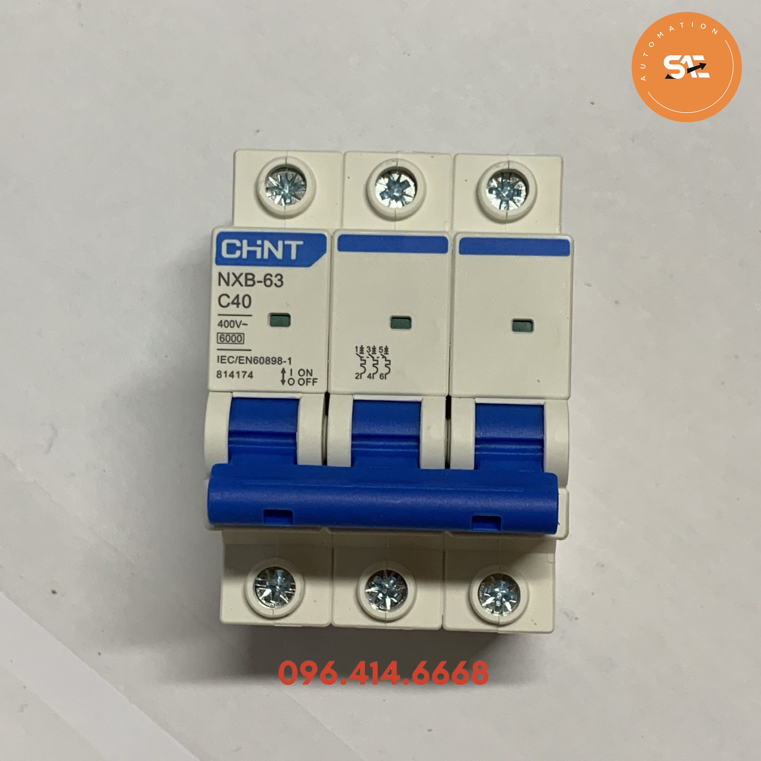 Aptomat 1pha/2pha/3pha 6A-63A Chint NXB-63