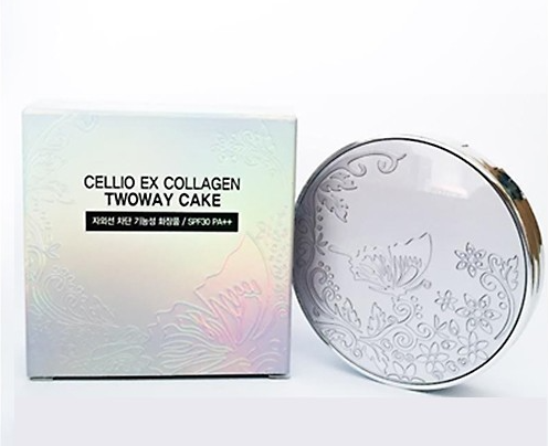 [Chính hãng] Phấn phủ siêu mịn chống nắng Cellio Ex Collagen Twoway Cake (Kèm thêm 1 lõi)