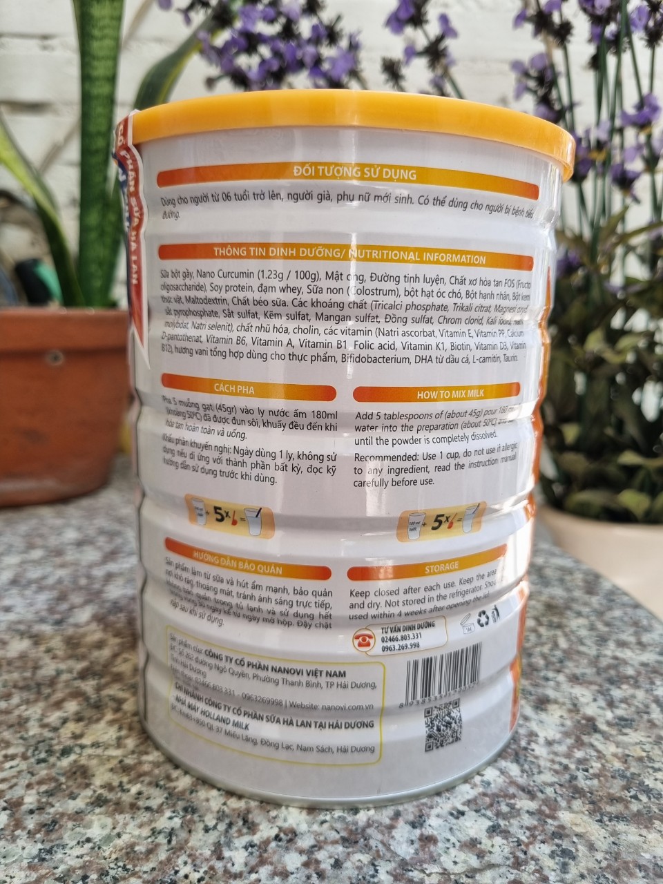 Sữa Nghệ NANO CƯRCUMIN [900gr/lon] [HSD2025].