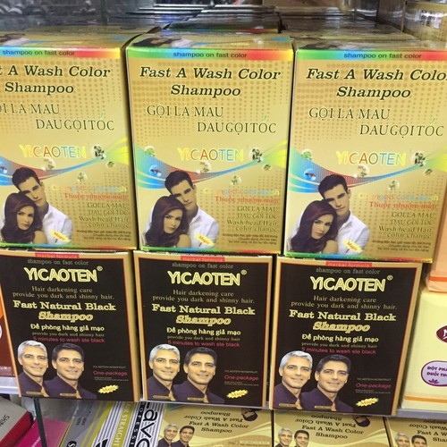 Dầu gội đen tóc Yicaoten (hộp 10 gói)