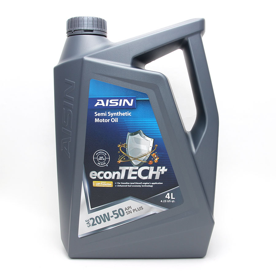Nhớt Động Cơ AISIN ESSNP2054P 20W-50 SN Plus Econtech+ Semi Synthetic 4L