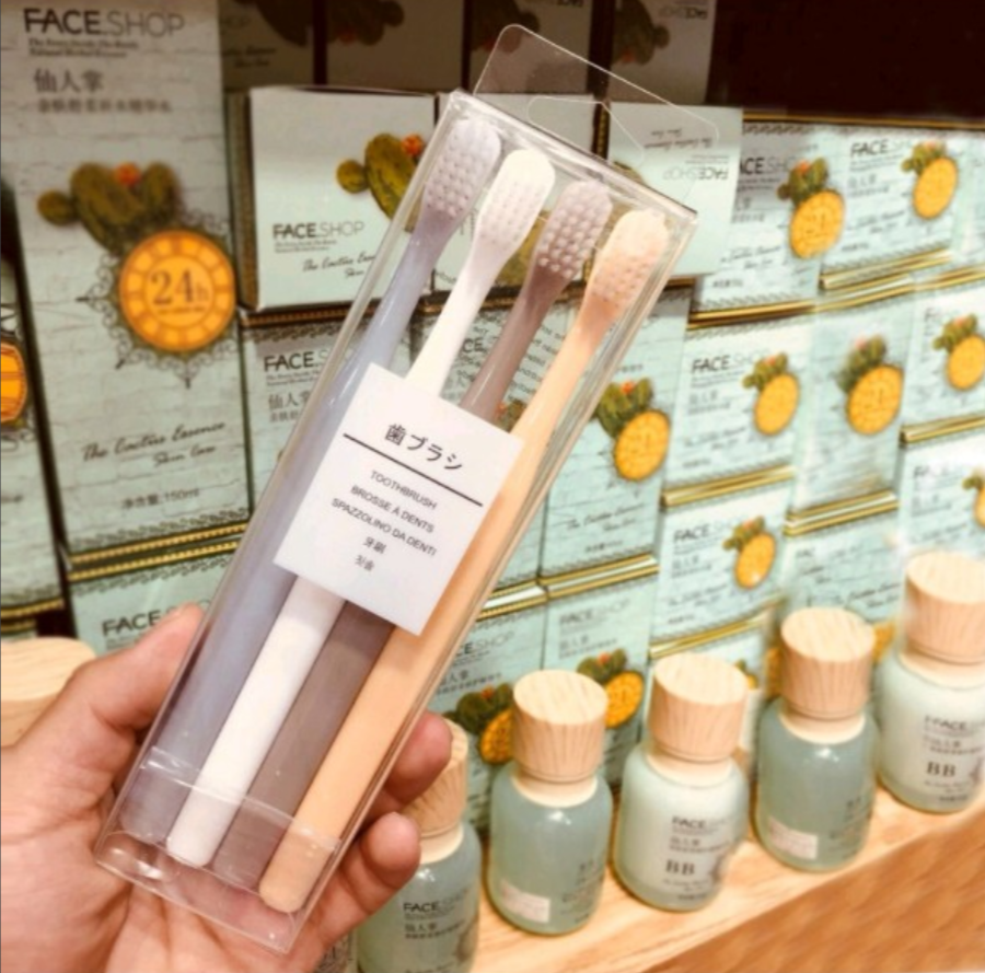Combo 4 cây bàn chải đánh răng Muji Nhật