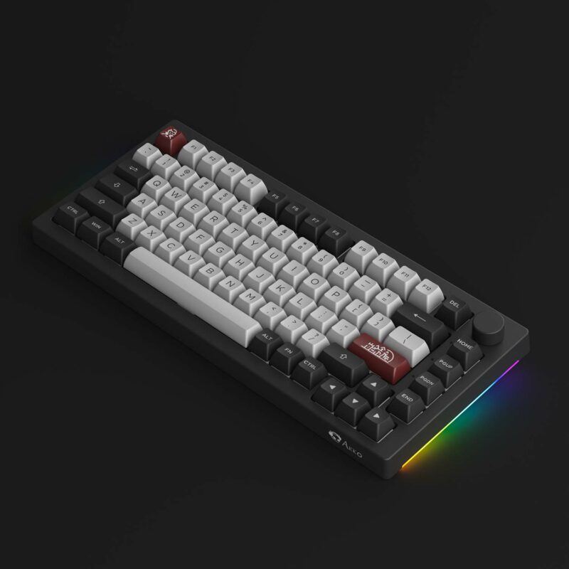 Akko 5075b plus-s Dracula Castle mechanical keyboard (multi-modes/RGB/hotshoe/gasket mount/south facing/cream yellow pro switch)