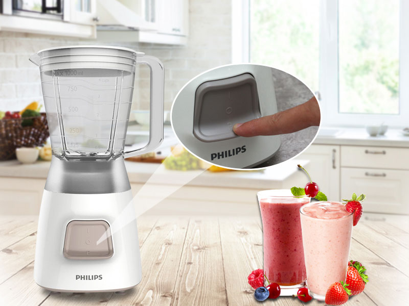Máy xay sinh tố Philips HR2056 (Trắng) - BH 24 THÁNG