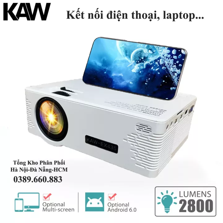 Máy Chiếu Mini Gia Đình FullHD 1080, Máy Chiếu Project Mini, Máy Chiếu Mini, Máy Chiếu Không Cần Màn Chất Lượng Cao, Máy Chiếu KooGold Kết Nối Wifi, Âm Thanh Chân Thực, Hình Ảnh Sắc Nét, Độ Phân Giải Cao, Ảnh To Và Rộng - Bảo Hành 1 Đổi  Bảo Hành 12 Tháng