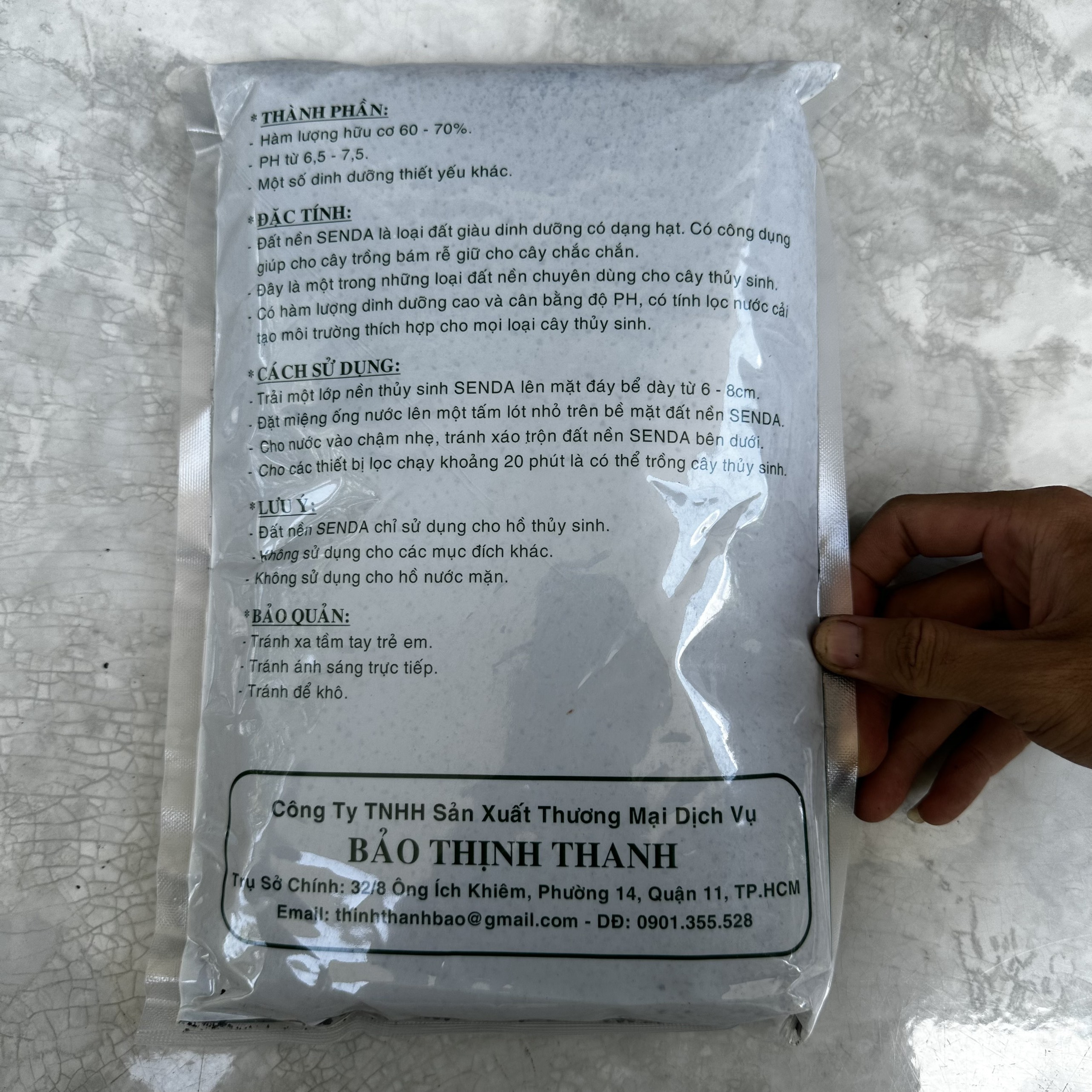 Phân nền thủy sinh Senda bao 2kg