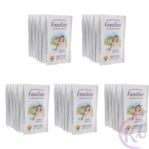 Combo 10 dây sữa tắm Dê Familiar - 5ml x 12 gói/dây - sữa tắm tinh chất sữa dê Goat's Milk