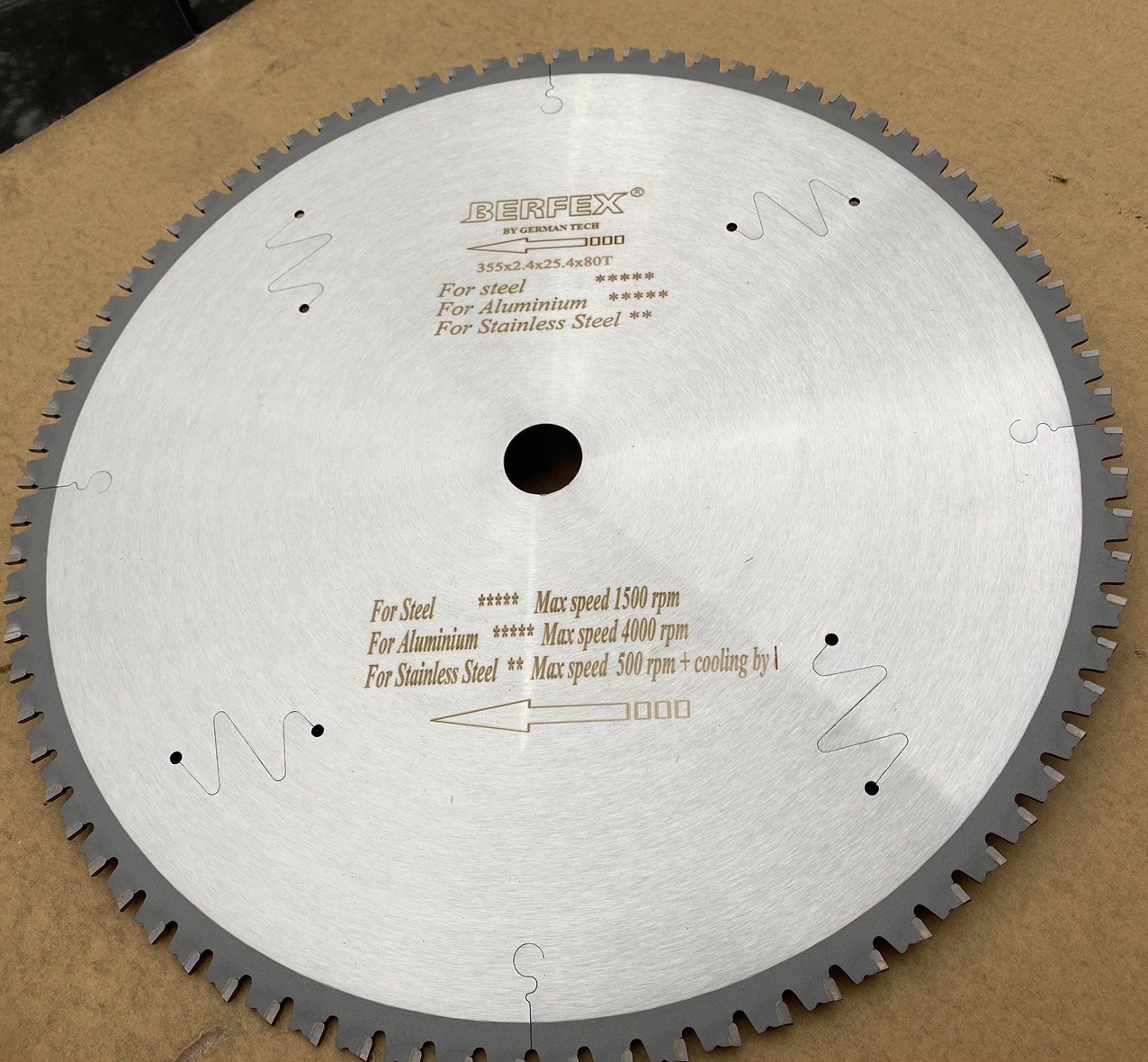 Lưỡi cắt - đĩa cắt sắt tua chậm 355*2.2*25.4*80T
