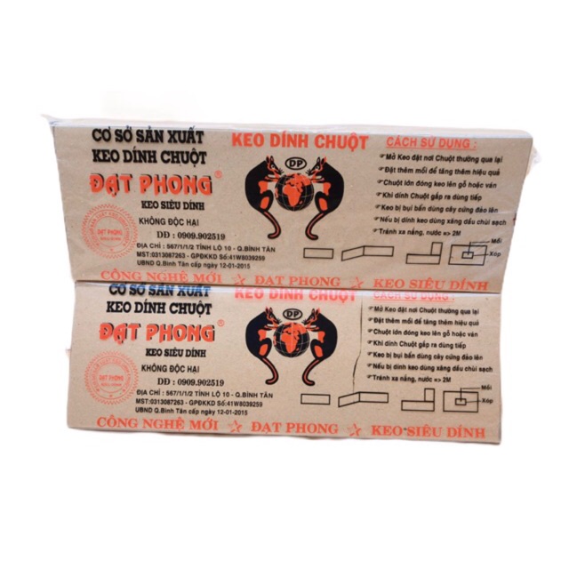 Combo 2 miếng keo dính chuột siêu dính bãy chuột cống to lớn đạt phong