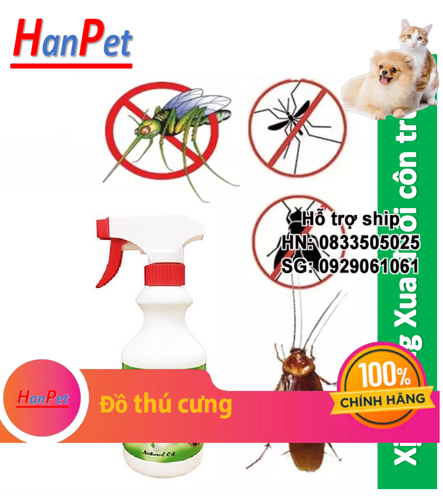 FAY Hanpet - Tinh dầu đuổi ruồi ASA Lakae 350ml- Xua đuổi côn trùng dạng xịt phòng an toàn cho trẻ em