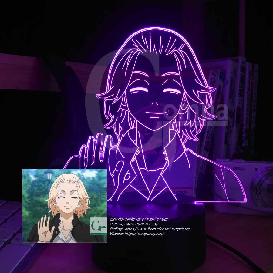 [ĐÈN NGỦ ANIME LED 3D HOT] Đèn Ngủ Tokyo Revengers Manjiro Sano Mikey Type 10 ATKR0110 16 màu tùy chỉnh