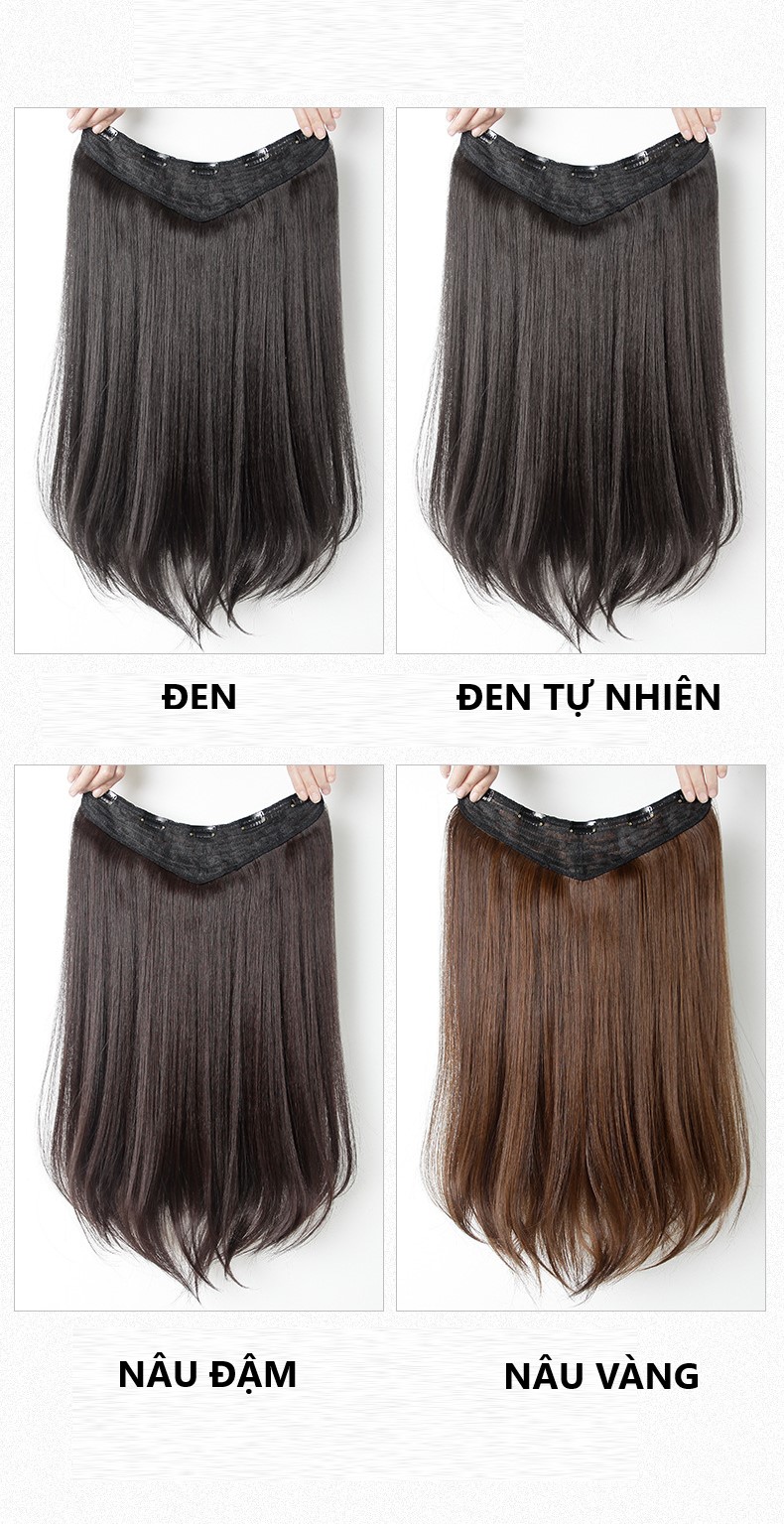 Tóc kẹp giải U- Kẹp nửa đầu xoăn layer nhẹ