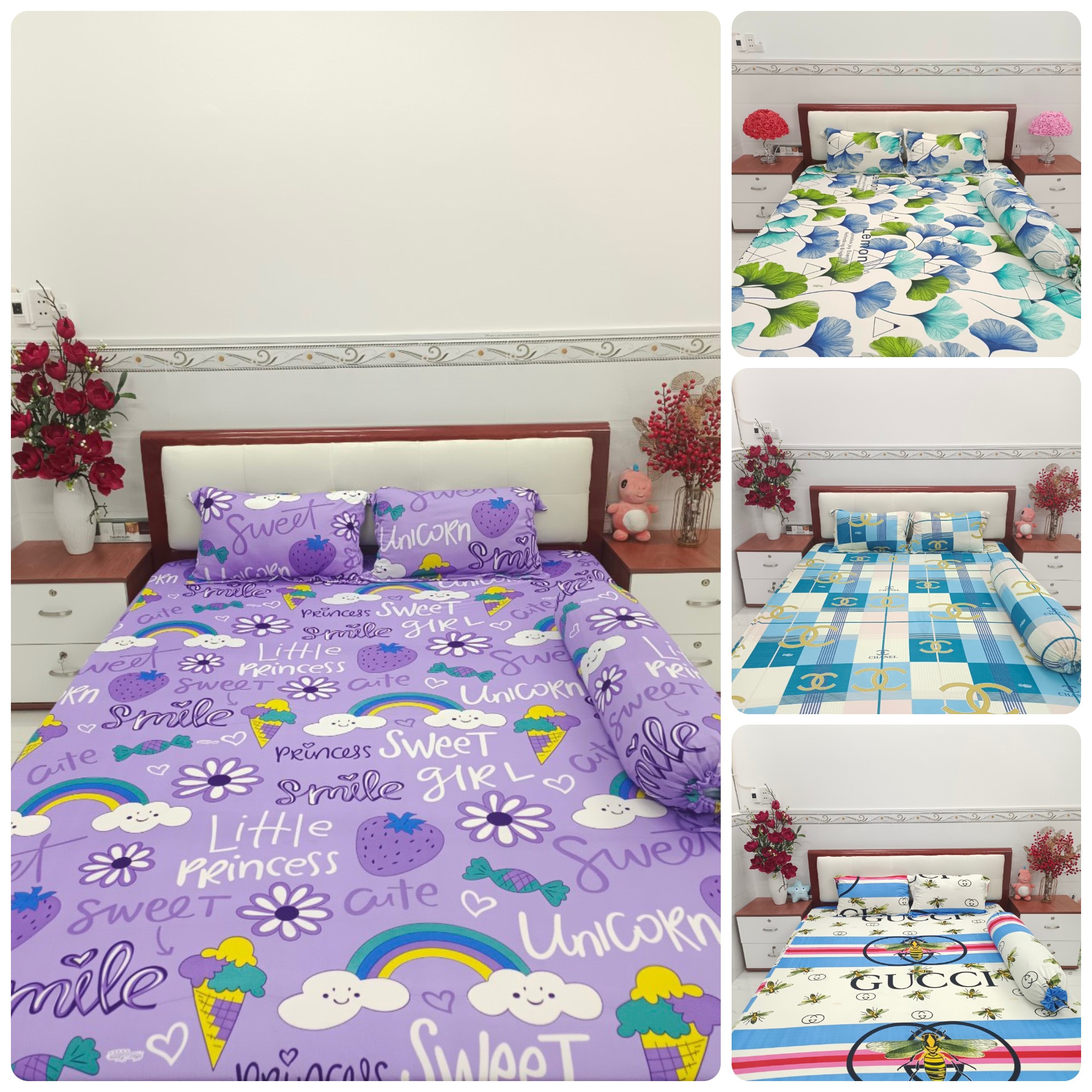 Ga giường thun lạnh trải nệm 1m8x2m 2t