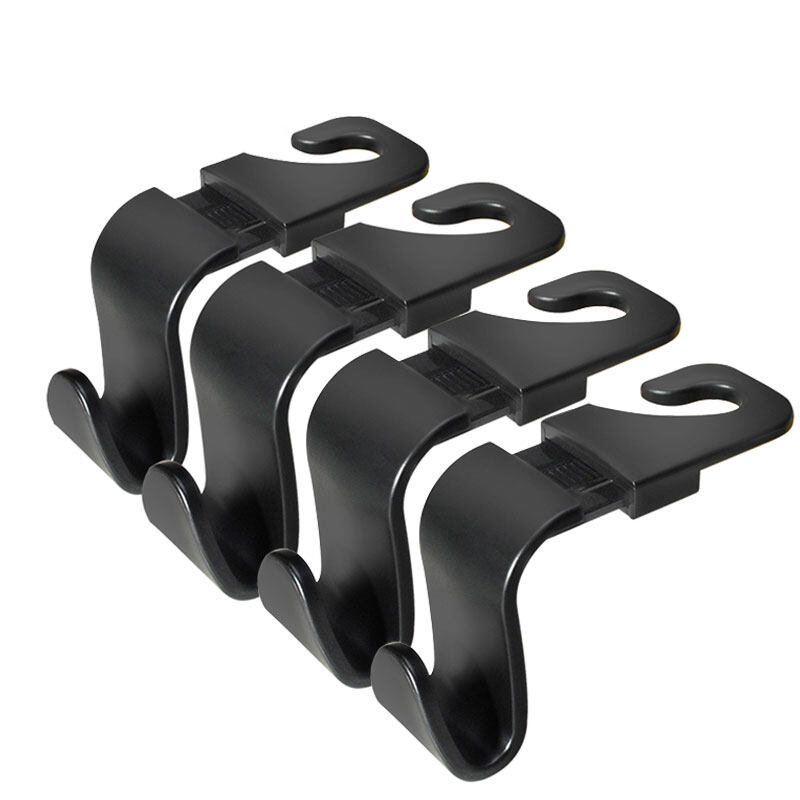 SEAMETAL 4PCS Carbon Fibre Car Seat Headrest Hook For Car Back Seat Organizer Hanger Storage Holder Car Interior Accessories