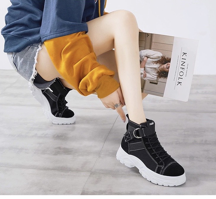 Bốt nữ Kiểu dáng Học sinh đơn giản 2 Màu Dễ Mix đồ