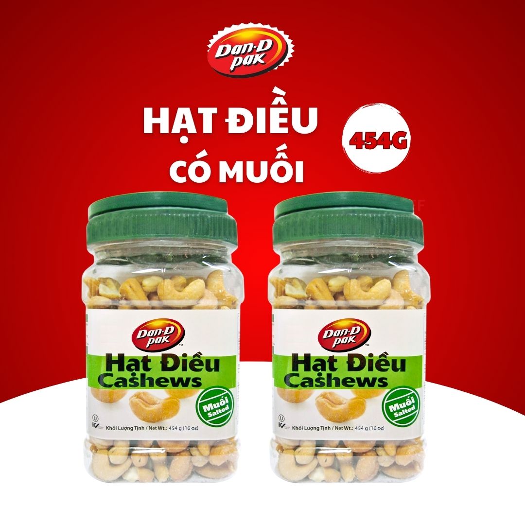 [Chính hãng] Hạt Điều Có Muối 454g Dan D Pak