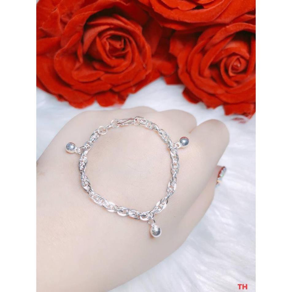 Lắc tay bạc cho bé gắn mic chuông xinh xắn [ Chuẩn bạc ta sáng đẹp an toàn sử dụng- giá sỉ]-JQN gian hàng chính hãng cam kết Bạc chuẩn Chất lượng không lo đen xỉn