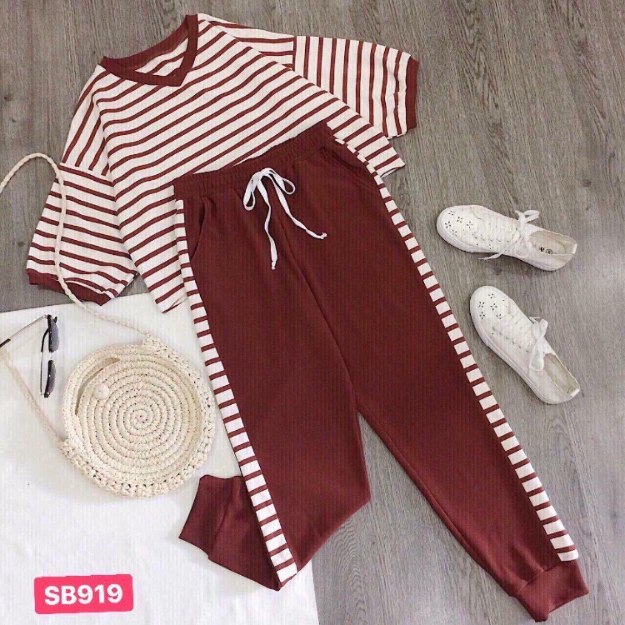 Set bo kiểu nữ sọc ngang sku japan_72