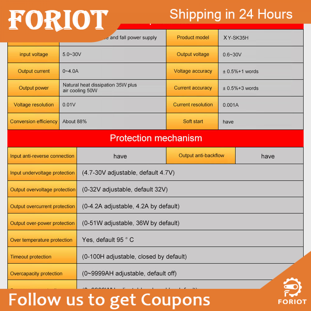 Foriot Bộ Điều Chỉnh DC DC Buck Bộ Chuyển Đổi Tăng Áp Điện Áp Biến Bộ Nguồn Phòng Thí Nghiệm Điều Chỉnh Điện Áp Điều Chỉnh Được 0.5-30V 4A